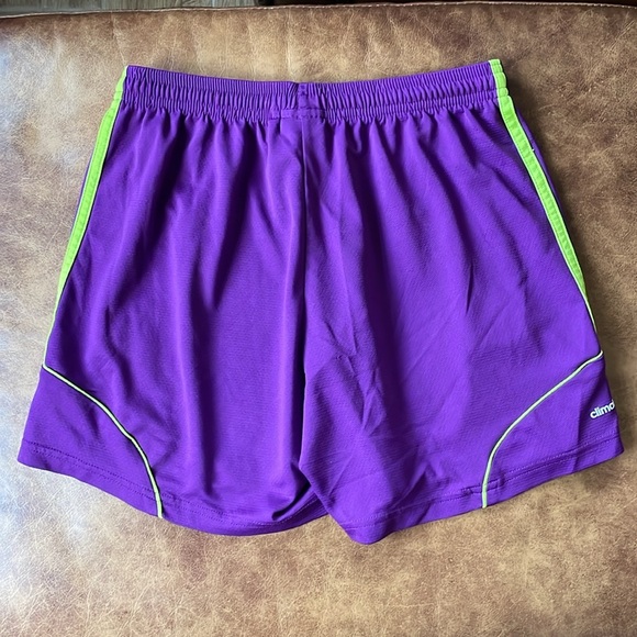 ADIDAS CONDIVO 20 SHORT GLORY 4.5” Sz Small PURPLE SEMI SOLAR GREEN - Picture 4 of 9